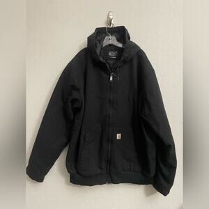 Carhartt Men’s Loose Fit Washed Duck Insulated Active Black Jacket Size 2XL Tall